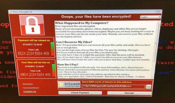 Вирус WannaCry вымогал деньги за восстановление работы системы