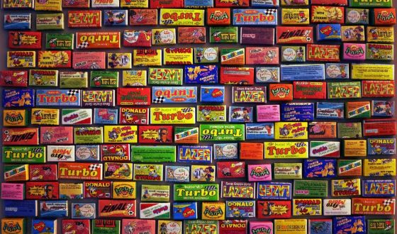 Коллекция пачек от жевательной резинки — настоящее сокровище