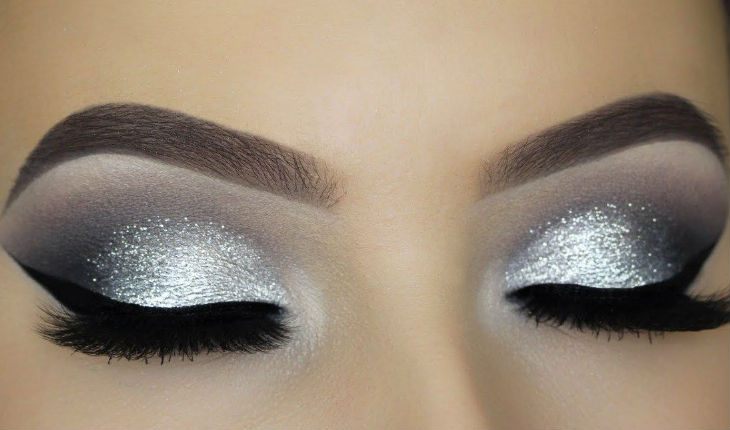 Smoky eyes с глиттером