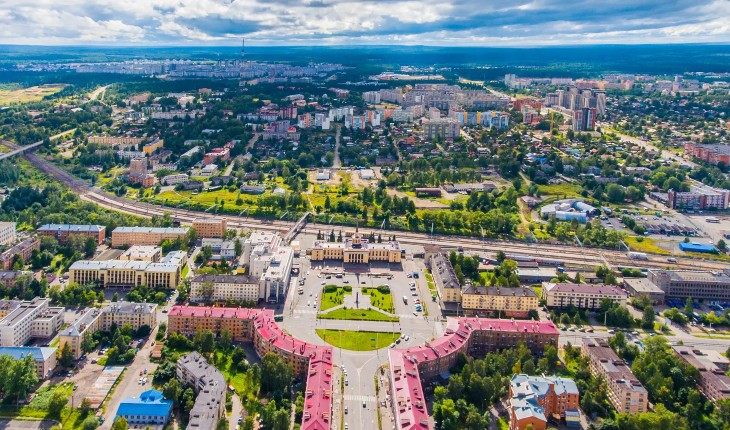 Петрозаводск, вид сверху