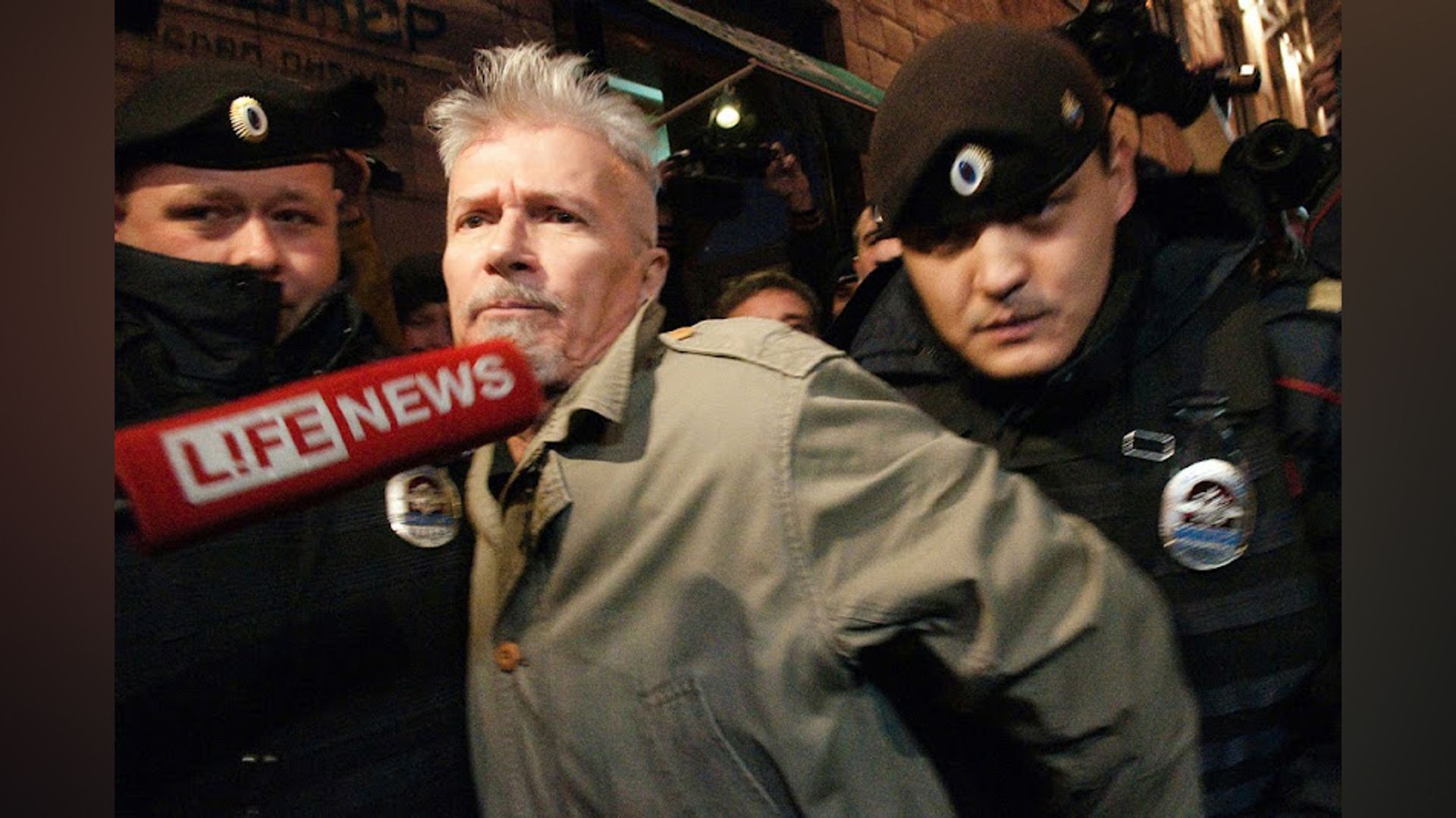 Эдуард Лимонов на Триумфальной площади в 2013 году