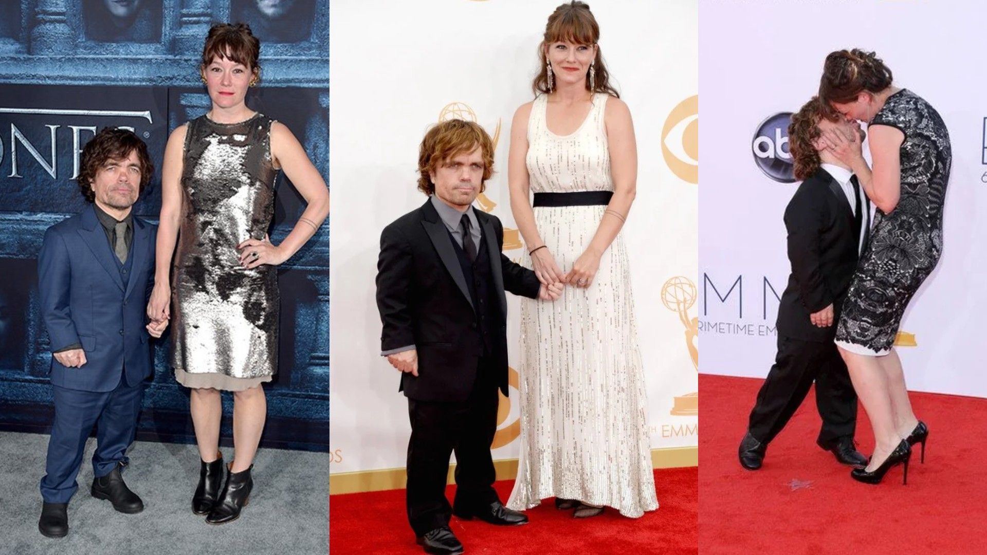 Питер Динклэйдж и Эрика Шмидт - совместные фото с публичных мероприятий, коллаж из трёх снимков