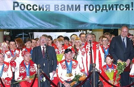 Спортсмены из России завоевали на Параолимпиаде в Лондоне в два раза больше медалей, чем четыре года назад в Пекине. Спортсмены из России завоевали на Параолимпиаде в Лондоне в два раза больше медалей, чем четыре года назад в Пекине.