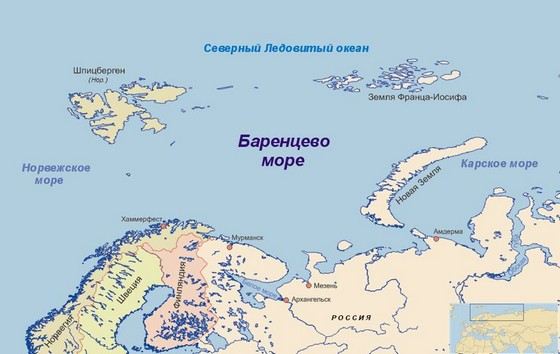 Баренцево море - самое соленое в России