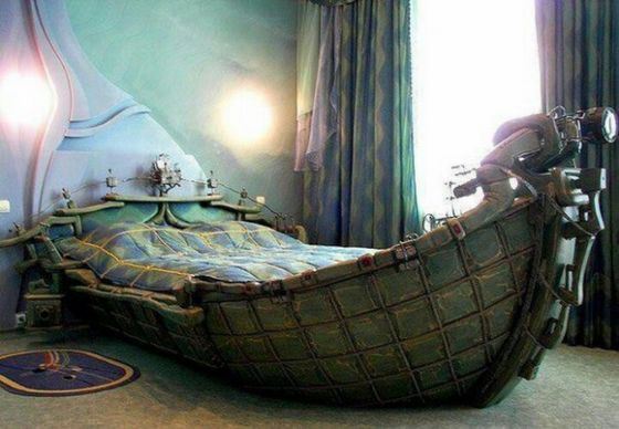 Оригинальная кровать-корабль Оригинальная кровать-корабль
