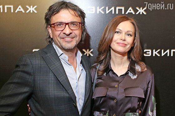 Ирина Безрукова и Сергей Брауде на премьере фильма «Экипаж»