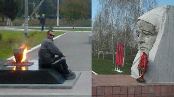 Житель Брянской области приготовил ужин на Вечном огне Житель Брянской области приготовил ужин на Вечном огне