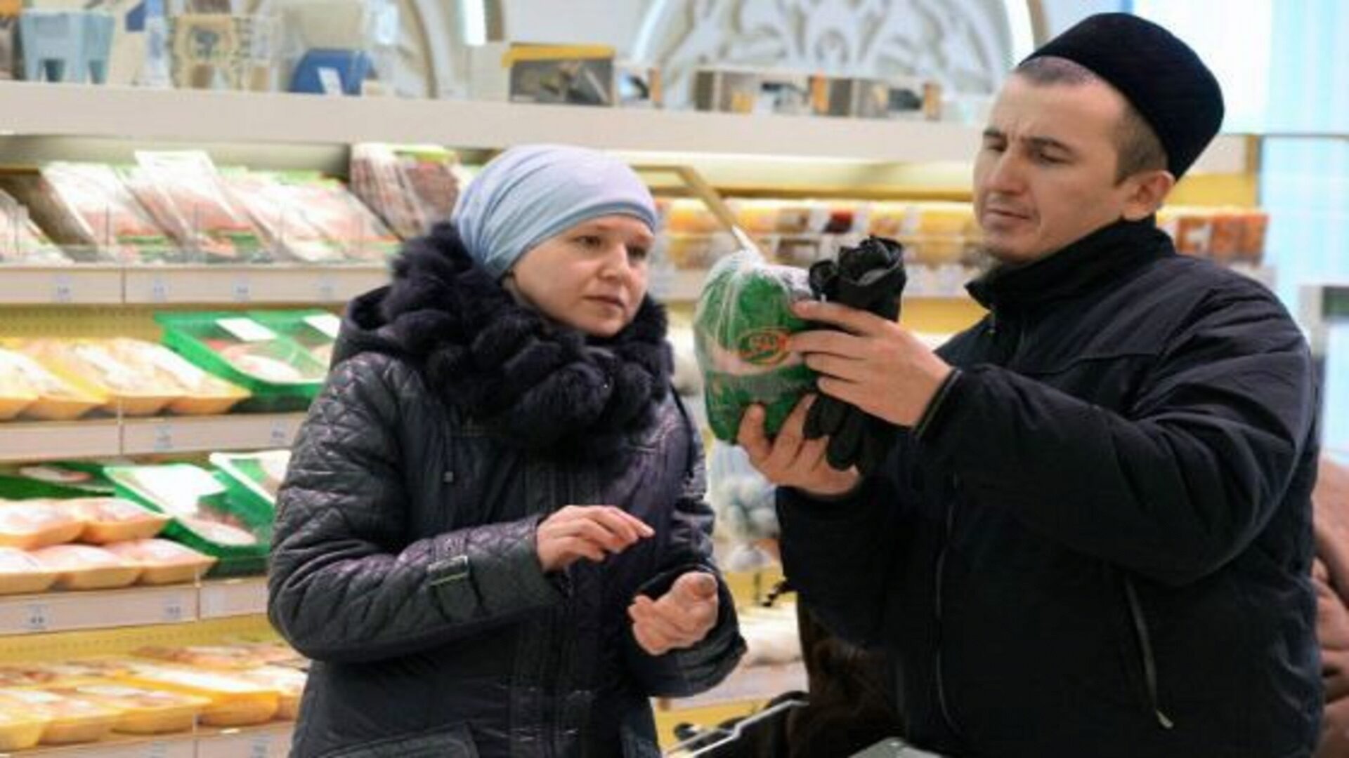 Халяльные продукты иногда имеют специальную маркировку Халяльные продукты иногда имеют специальную маркировку